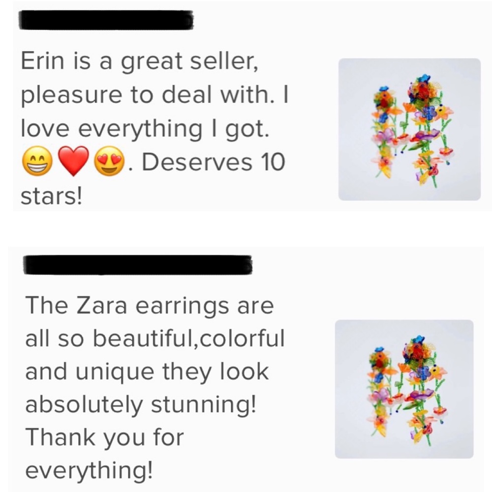 🍋2/$30 New Zara Cascading Flower Drop Earrings - Picture 7 of 8